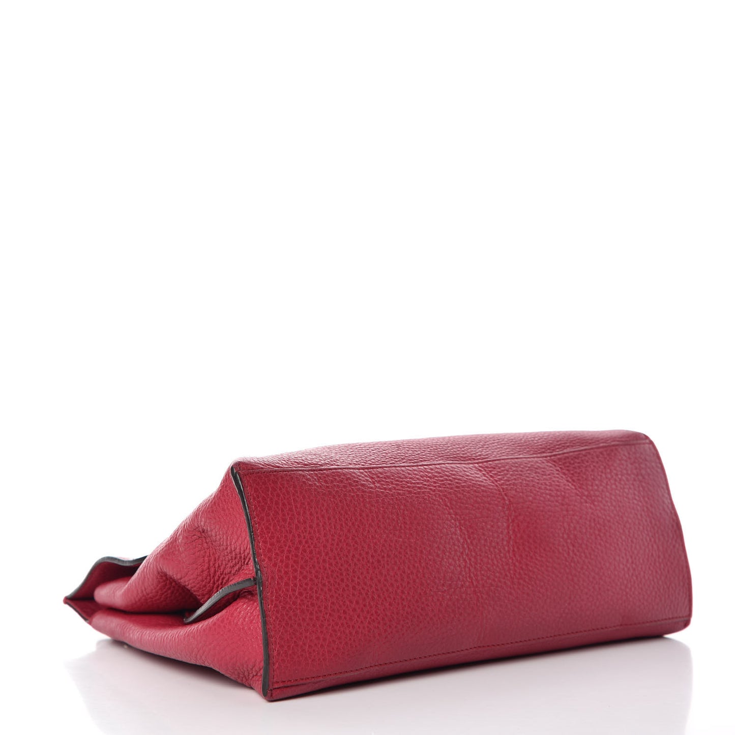 Pebbled Calfskin Medium Bamboo Daily Top Handle Bag Petunia