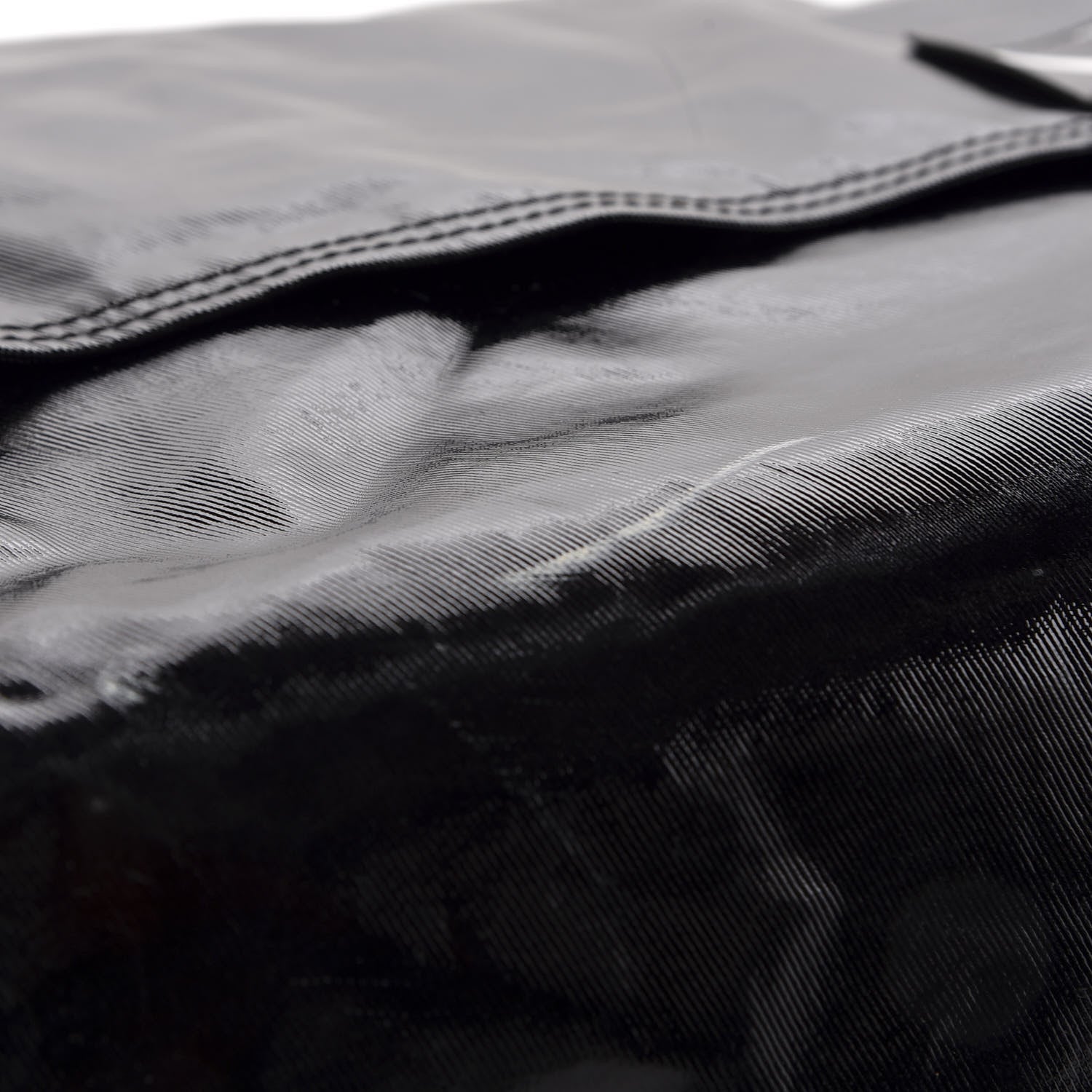 Valentino Garavani Shiny Canvas VLTN Large Messenger Bag Black 9 of 10