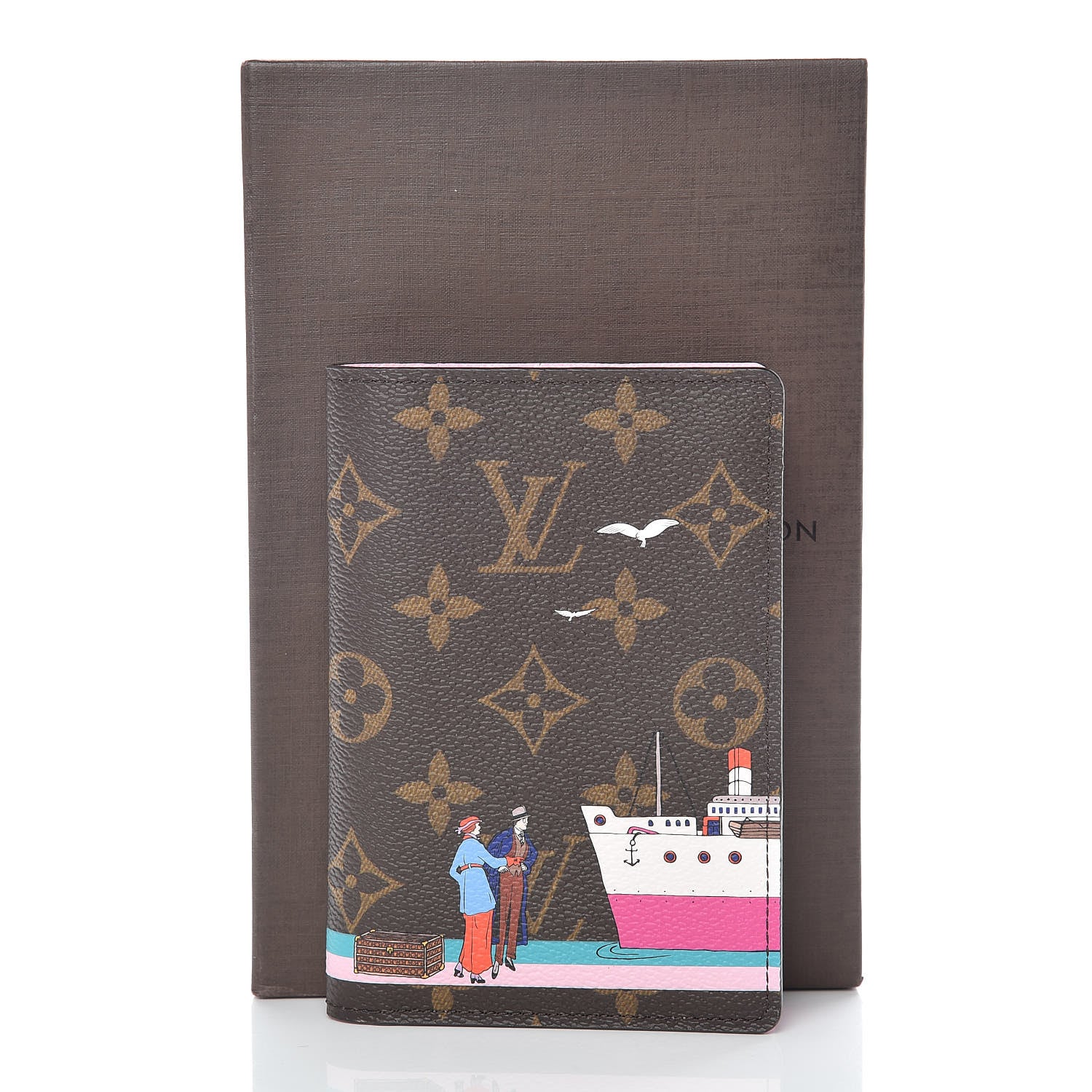 Louis Vuitton Monogram 2016 Christmas Animation Passport Cover Rose Ballerine 8 of 8