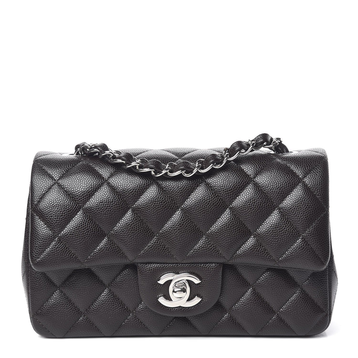 Chanel Caviar Quilted Mini Rectangular Flap Dark Brown 1 of 11