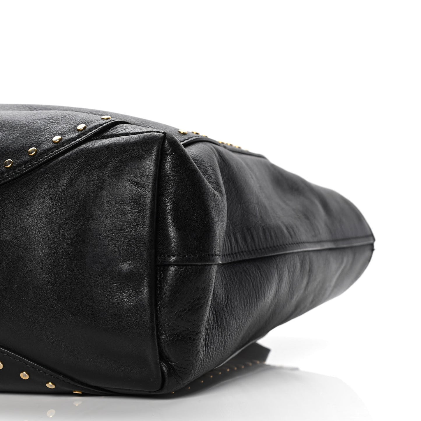 Calfskin Studded Isa Tote Black