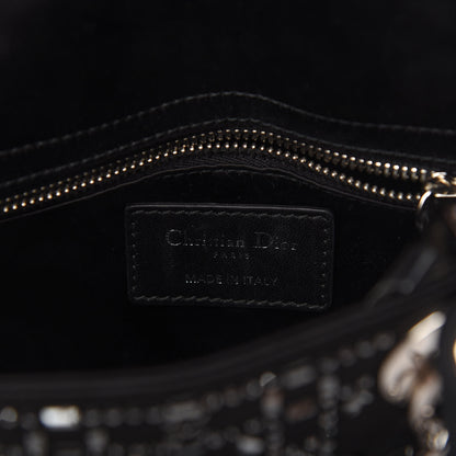 Christian Dior Satin Crystal Cannage Mini Lady Dior Black 8 of 10