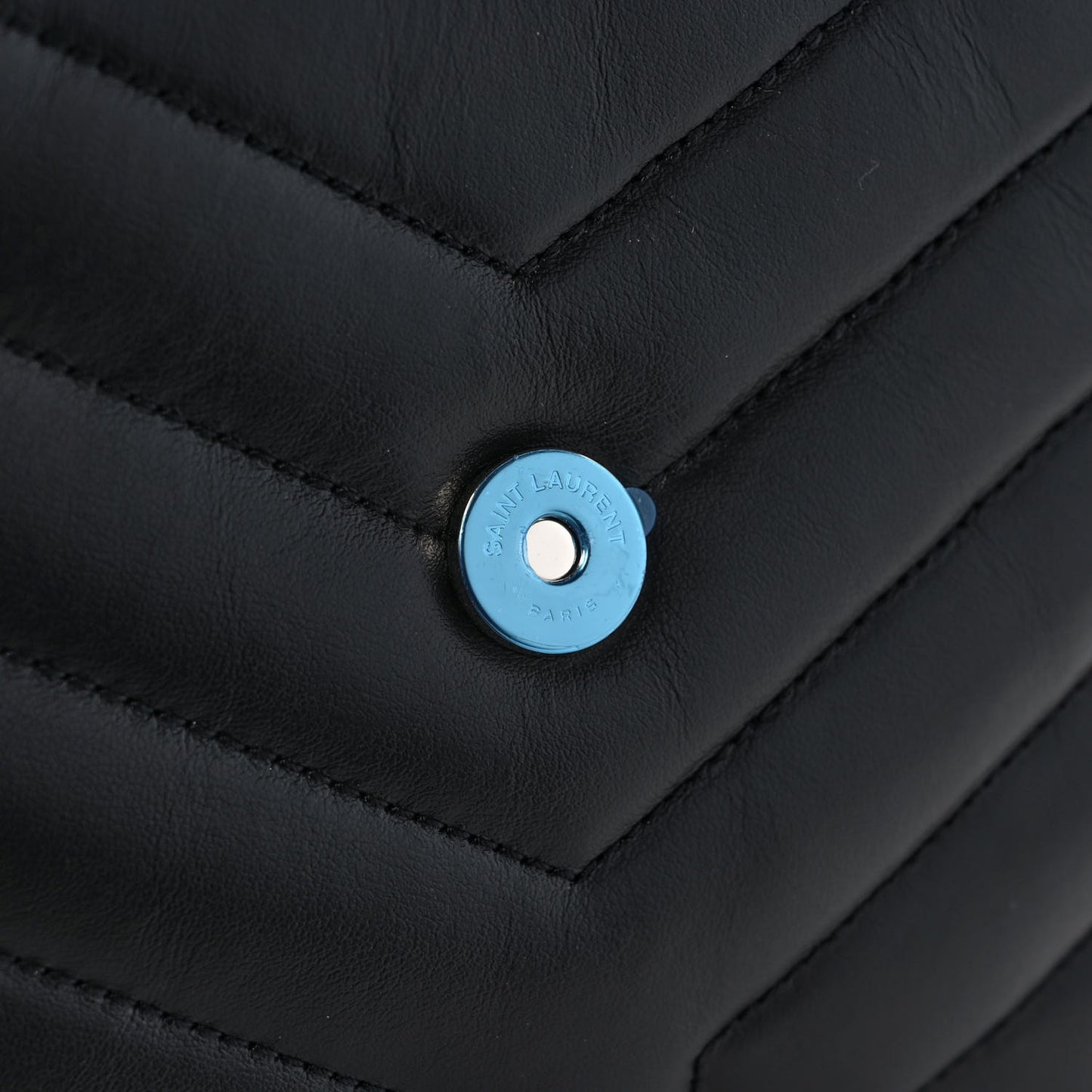 Calfskin Y Quilted Monogram Small Loulou Chain Satchel Black