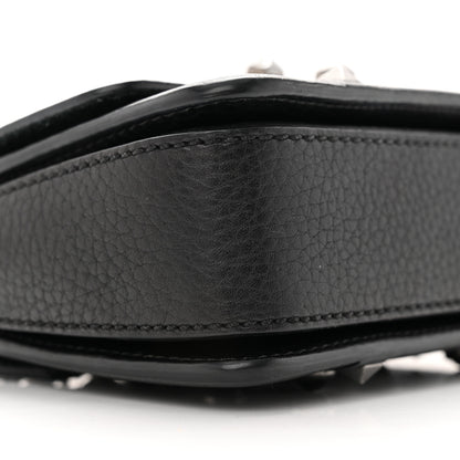 Valentino Garavani Grained Calfskin Onyx Micro B-Rockstud Rolling Flap Black 8 of 12