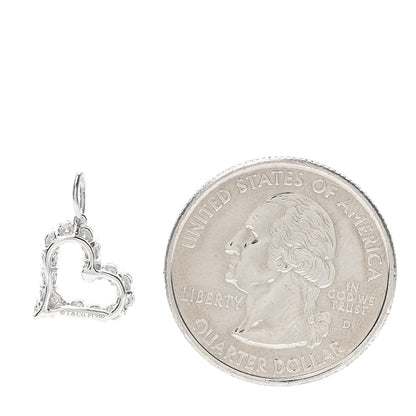 Tiffany Platinum Diamond Mini Heart Charm 2 of 4