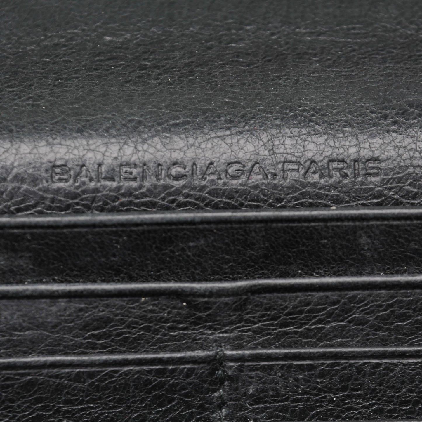 Agneau Classic Hardware Money Wallet Black
