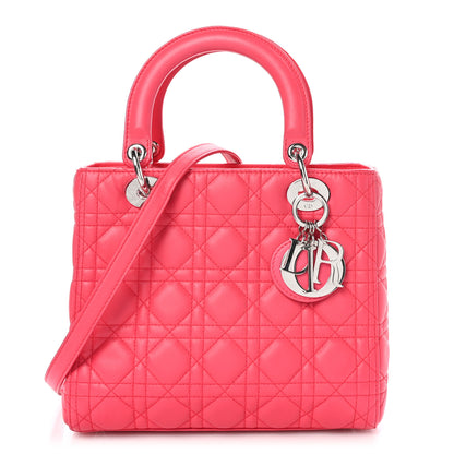 Christian Dior Lambskin Cannage Medium Lady Dior Fuchsia 1 of 11