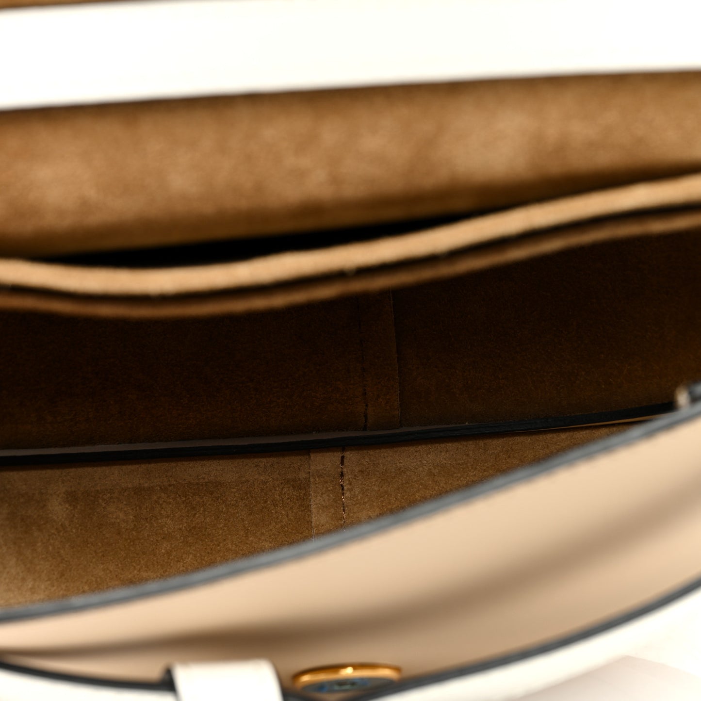 Calfskin Jacquard Mini Gate Dual Bag Soft White Paper