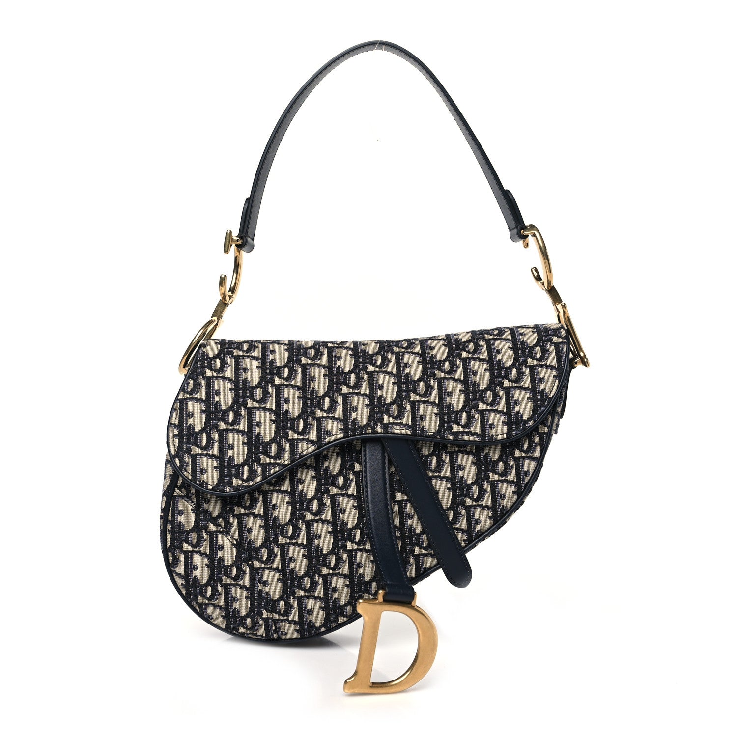 Christian Dior Oblique Saddle Bag Blue 1 of 10