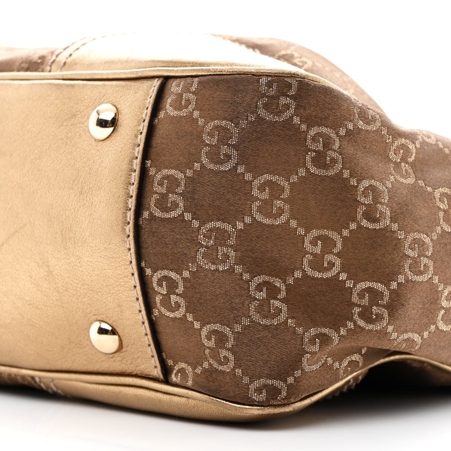 Gucci Monogram Medium Princy Tote Gold 10 of 12