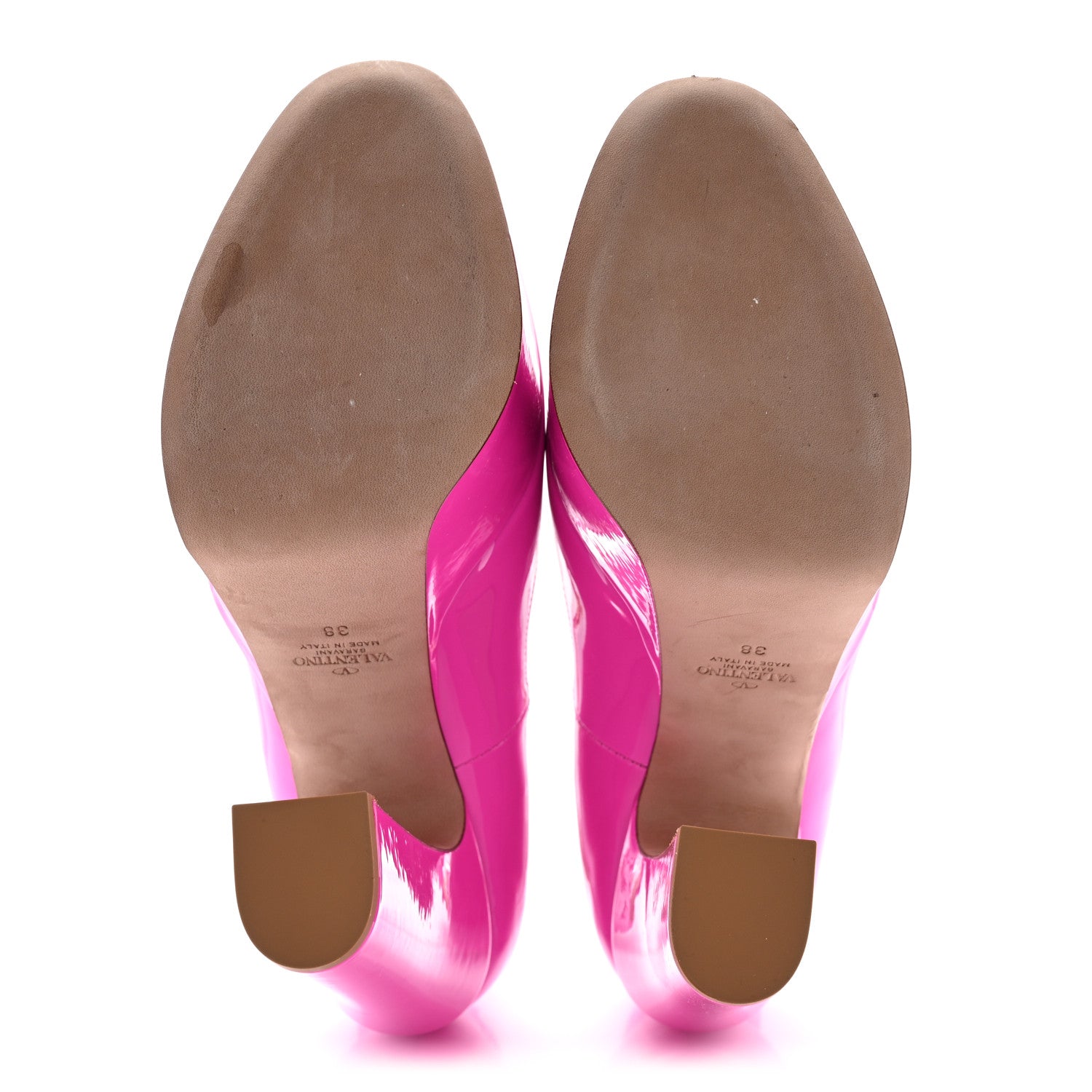 Valentino Garavani Patent Tan-Go 55/155mm Platform Pumps 38 Pink PP 5 of 10