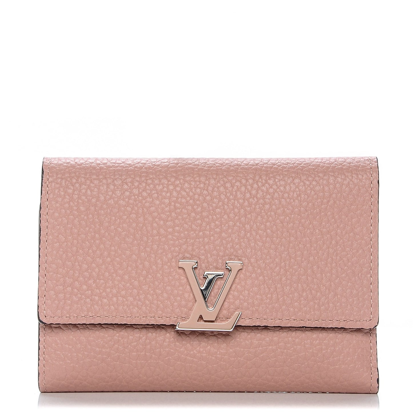 Taurillon Capucines Compact Wallet Magnolia