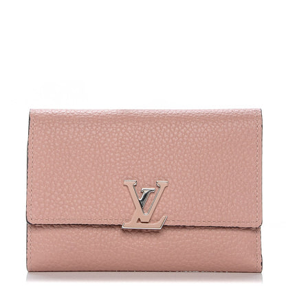 Louis Vuitton Taurillon Capucines Compact Wallet Magnolia 1 of 8