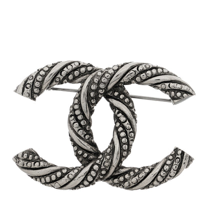 Chanel Ruthenium Twisted CC Brooch 1 of 5