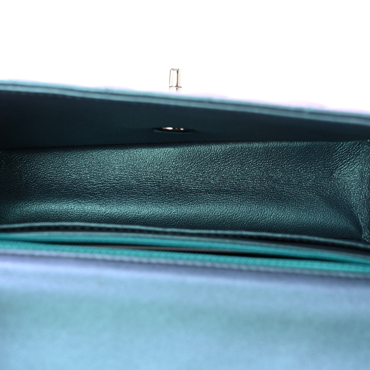 Chanel Iridescent Lambskin Quilted Mini Rectangular Flap Turquoise 5 of 11