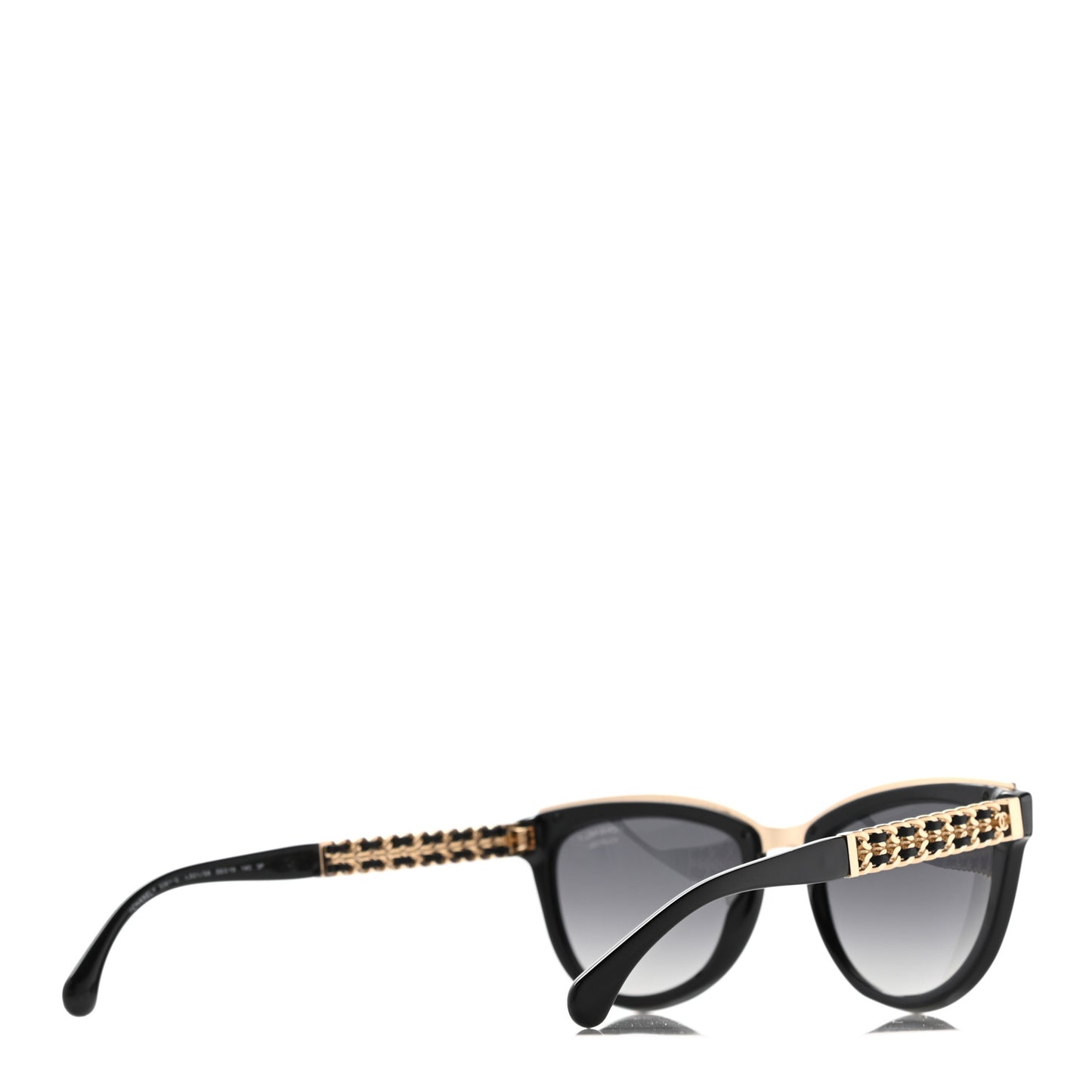 Lambskin Chain Polarized Sunglasses 5361-Q Black