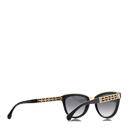 Chanel Lambskin Chain Polarized Sunglasses 5361-Q Black 4 of 7