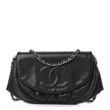 Chanel Caviar Half Moon Wallet On Chain WOC Black 1 of 10