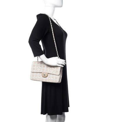 Chanel Nylon Medium Travel Flap Light Beige 2 of 15