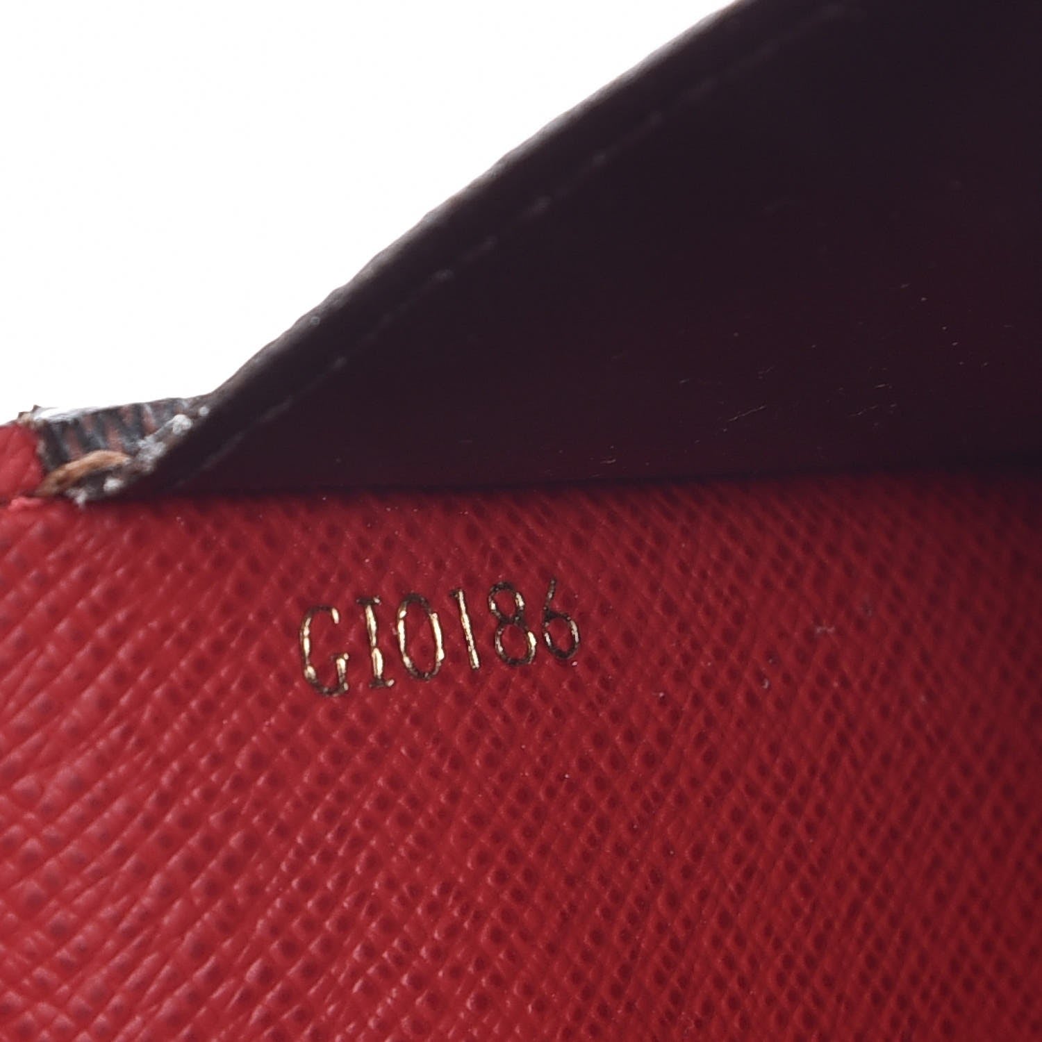 Louis Vuitton Damier Ebene Josephine Wallet Red 9 of 10