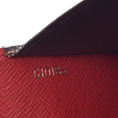 Louis Vuitton Damier Ebene Josephine Wallet Red 9 of 10