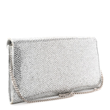 Jimmy Choo Glitter Margot Clutch Silver 3 of 10