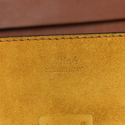 Chloe Suede Calfskin Patchwork Mini Drew Shoulder Bag Tobacco 6 of 10