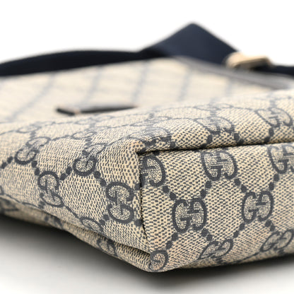 Gucci GG Plus Monogram Sellieria Calfskin Small Flap Messenger Bag Beige Blue 9 of 11