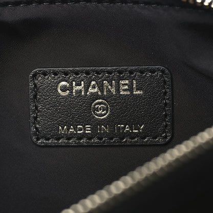 Chanel Velvet Effect Nylon Shiny Crumpled Calfskin Quilted Chanel 25 Clutch With Chain Black 6 of 12