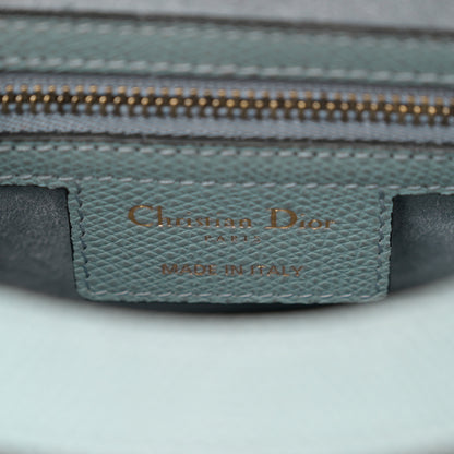 Christian Dior Grained Calfskin Saddle Bag Sky Blue 6 of 11