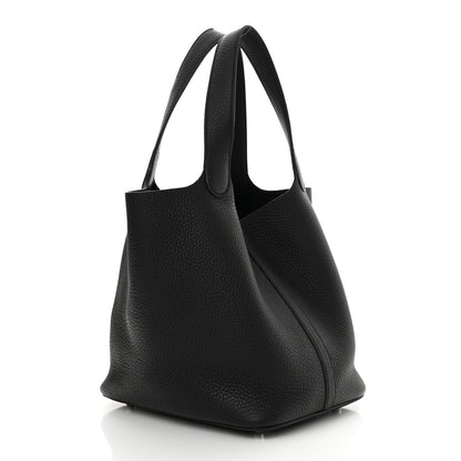 Hermes Taurillon Clemence Picotin Lock 22 MM Black 3 of 11