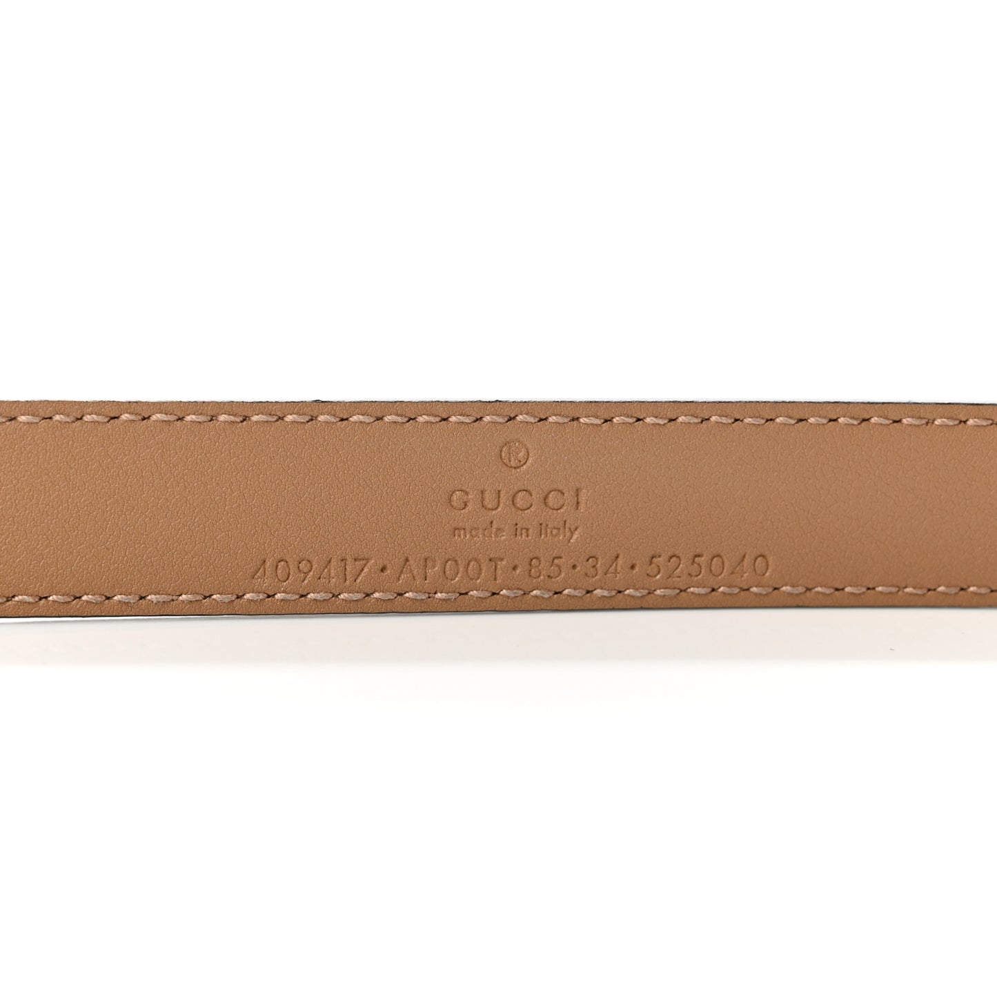 Moon Calfskin Double G 20mm Belt 85 34 Natural Tan