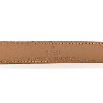 Gucci Moon Calfskin Double G 20mm Belt 85 34 Natural Tan 3 of 5
