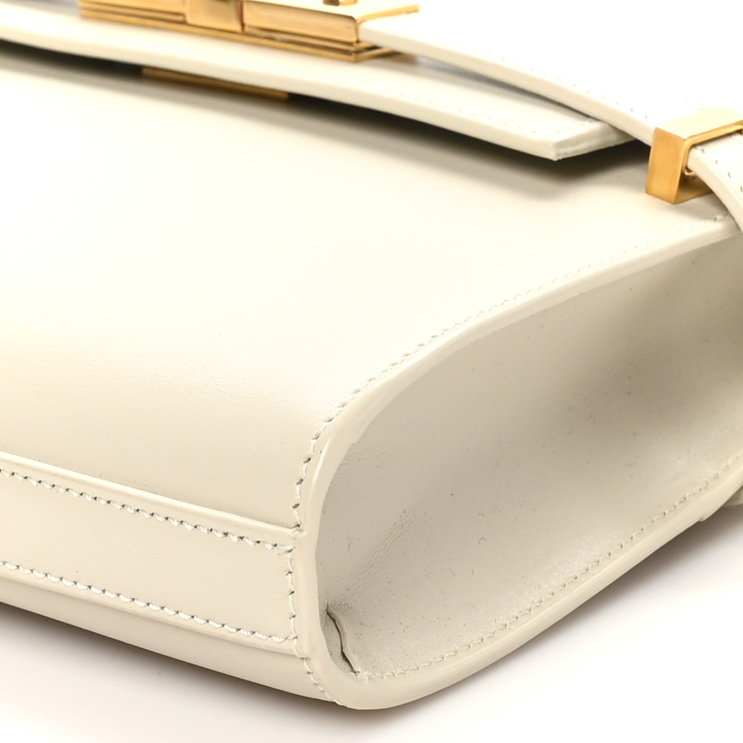 Saint Laurent Smooth Calfskin Mini Manhattan Shoulder Bag Crema Soft 9 of 9