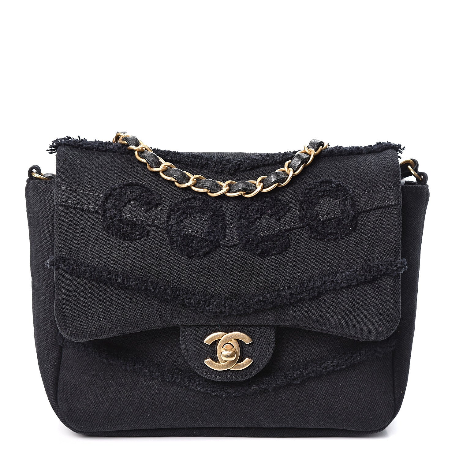 Chanel Denim Coco Flap Black 1 of 9