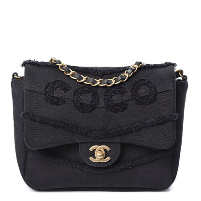 Chanel Denim Coco Flap Black 1 of 9