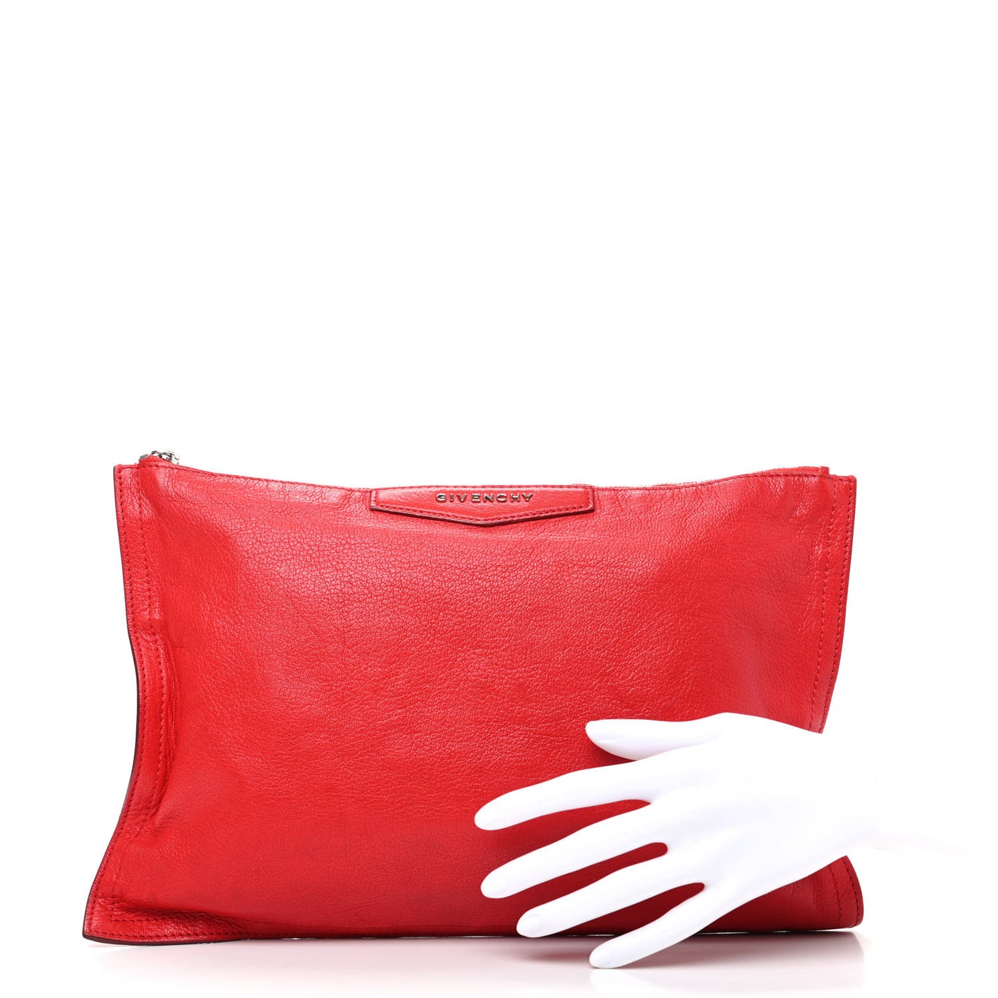 Sugar Goatskin Medium Antigona Pouch Medium Red