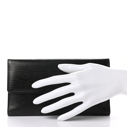 Louis Vuitton Epi Porte Tresor International Wallet Black 2 of 7