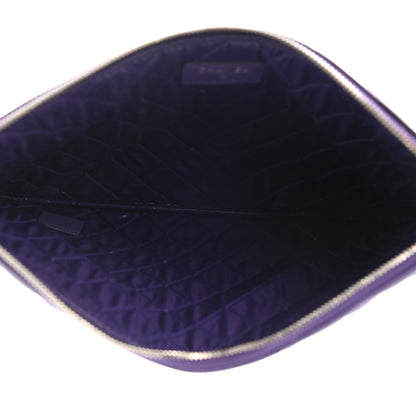 Chanel Lambskin Quilted Medium Cosmetic Case Purple 5 of 7