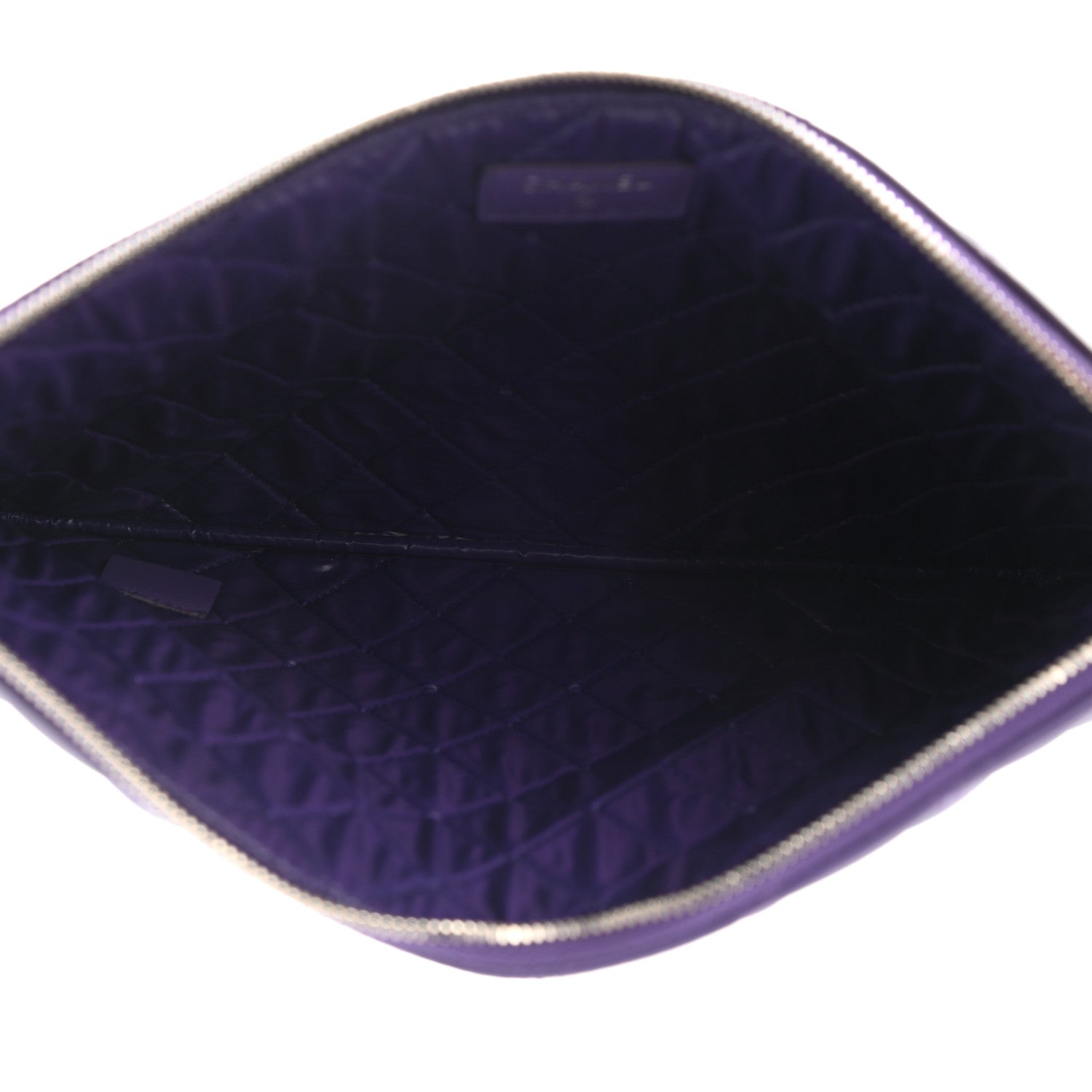 Chanel Lambskin Quilted Medium Cosmetic Case Purple 5 of 7