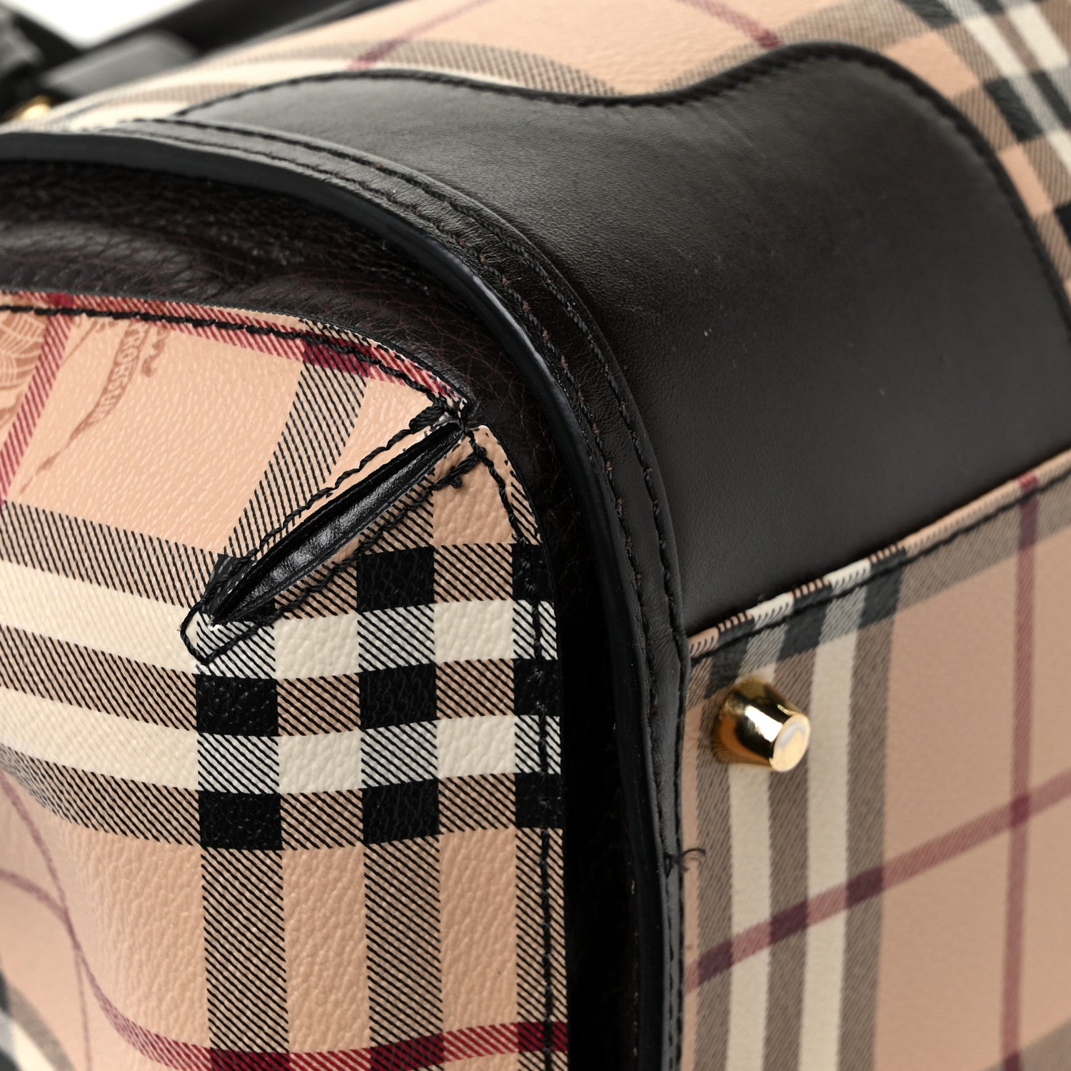 Burberry Haymarket Check Small Gladstone Chocolate 11 of 16