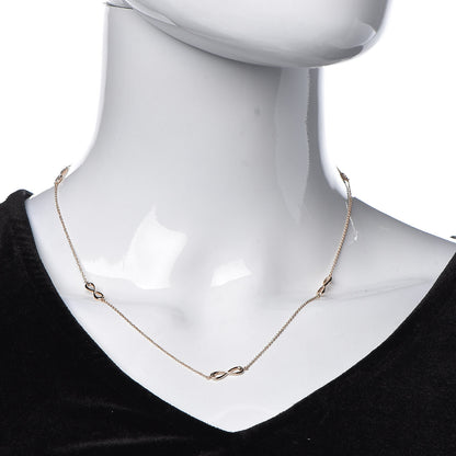 Tiffany 18K Rose Gold Infinity Endless Necklace 2 of 7