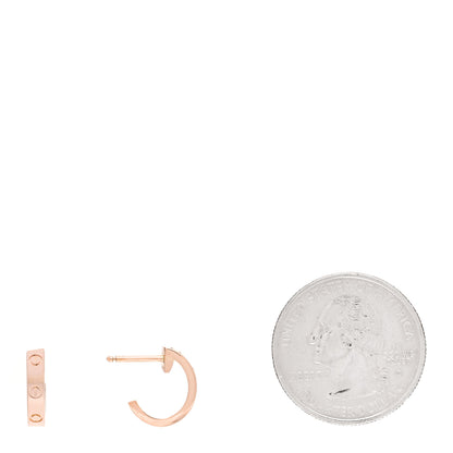 Cartier 18K Pink Gold Small LOVE Hoop Earrings 2 of 4