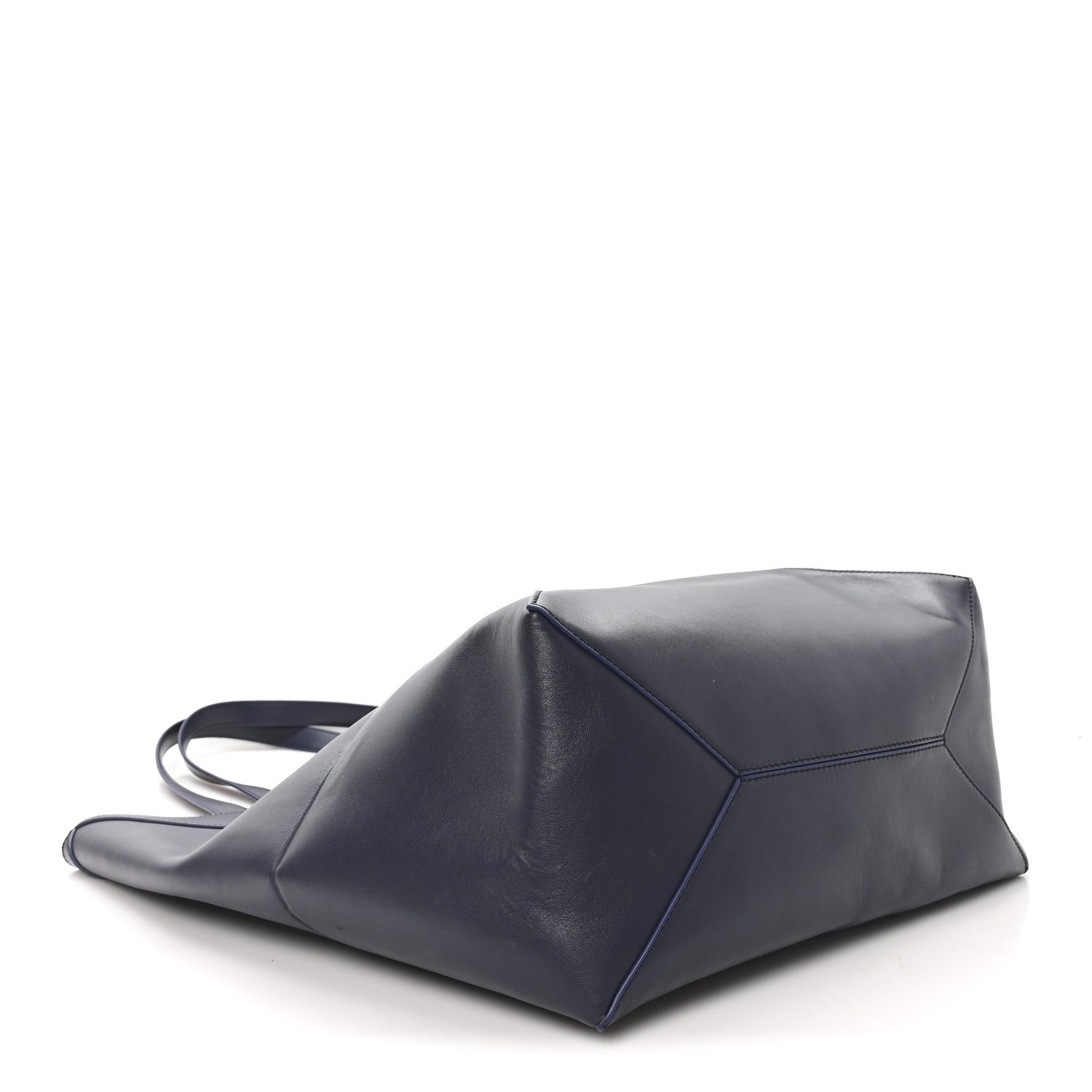 Loewe Shiny Calfskin Large Puzzle Fold Tote Abyss Blue 4 of 10
