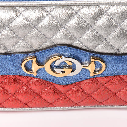 Gucci Laminated Nappa Trapuntata Zumi iPhone Case Rosso Marine Argento 10 of 10