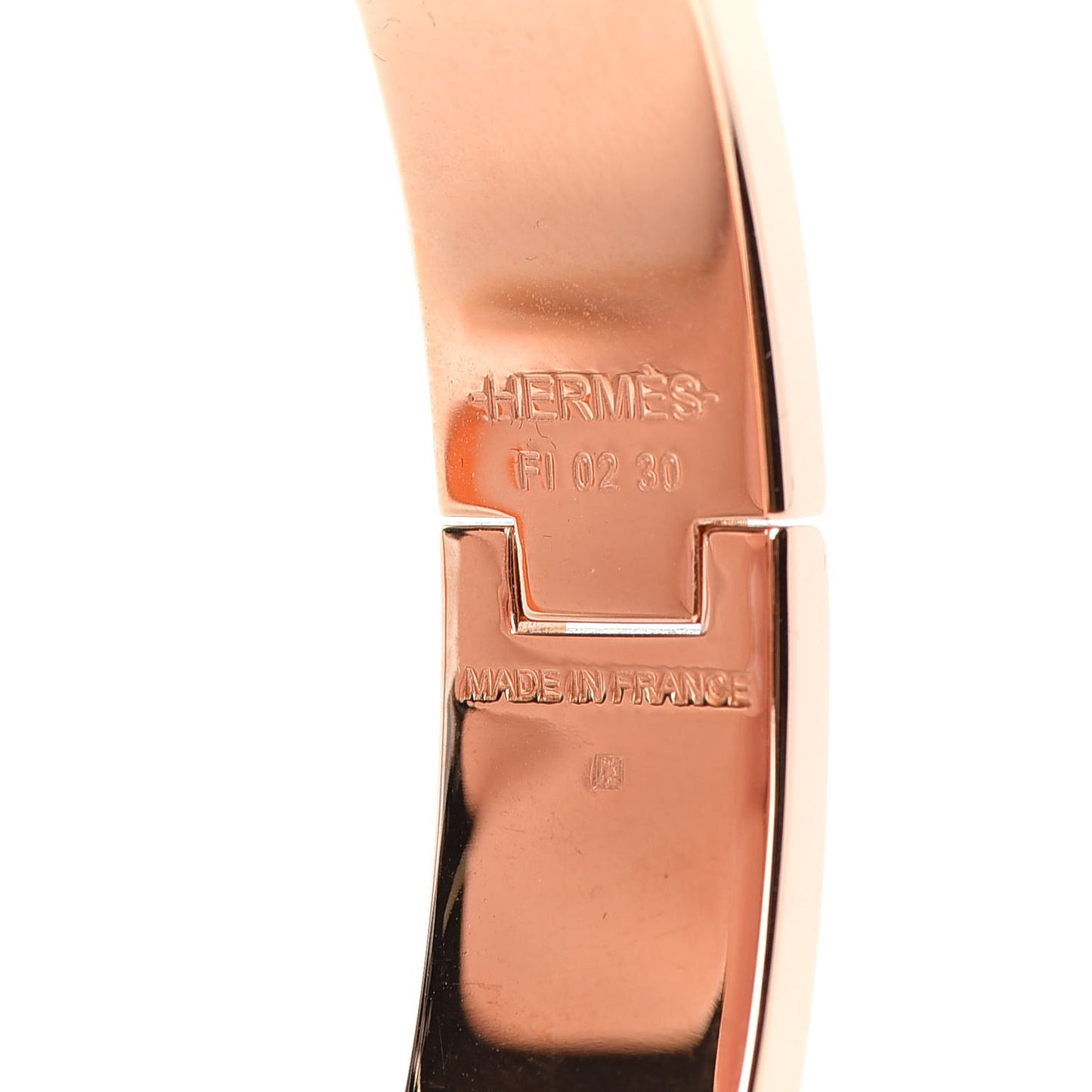 Enamel Narrow Clic Clac H Bracelet PM Marron Glace