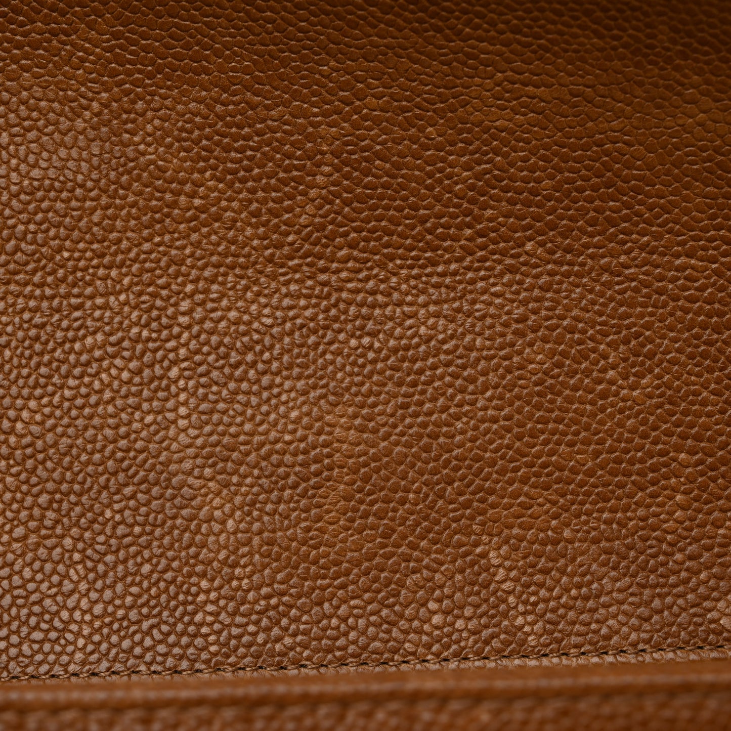 Caviar Quilted Medium Boy Flap Light Brown