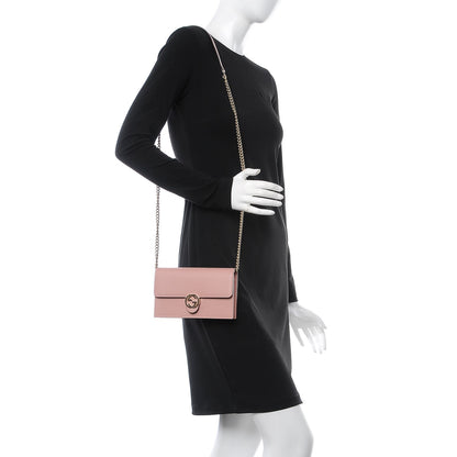 Gucci Dollar Calfskin Interlocking G Chain Wallet Soft Pink 2 of 7