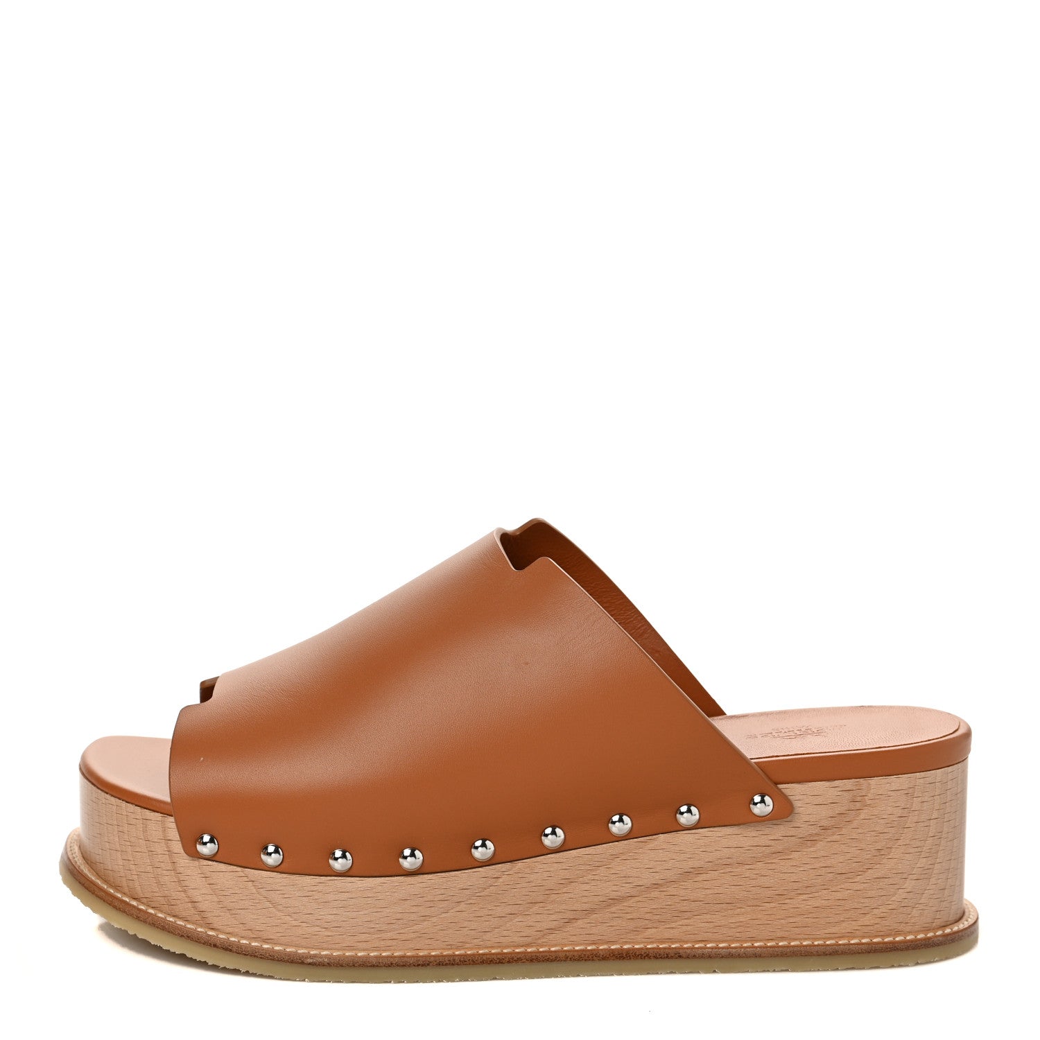 Hermes Calfskin Ellipse Mules 39 Marron Glaise 1 of 9