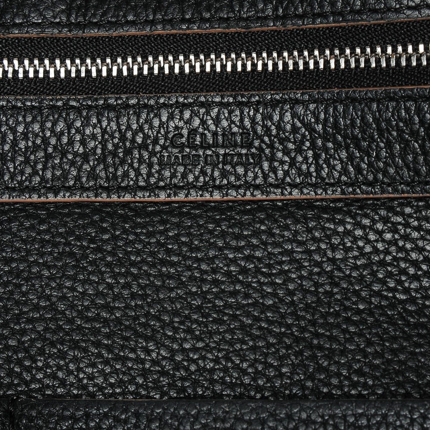 Grained Calfskin Medium Horizontal Cabas Phantom Black